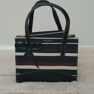 Kate Spade Preppy Striped With Bow Mini Bag